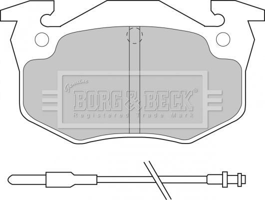 BORG & BECK Комплект тормозных колодок, дисковый тормоз BBP1545
